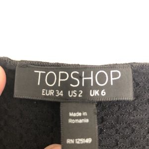 TOPSHOP Black Mini Dress